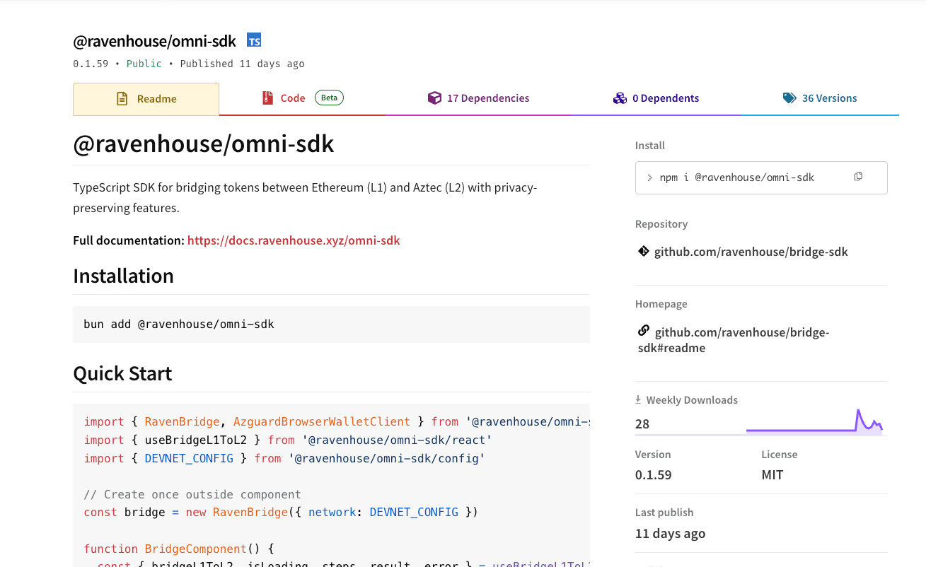 @ravenhouse/omni-sdk screenshot