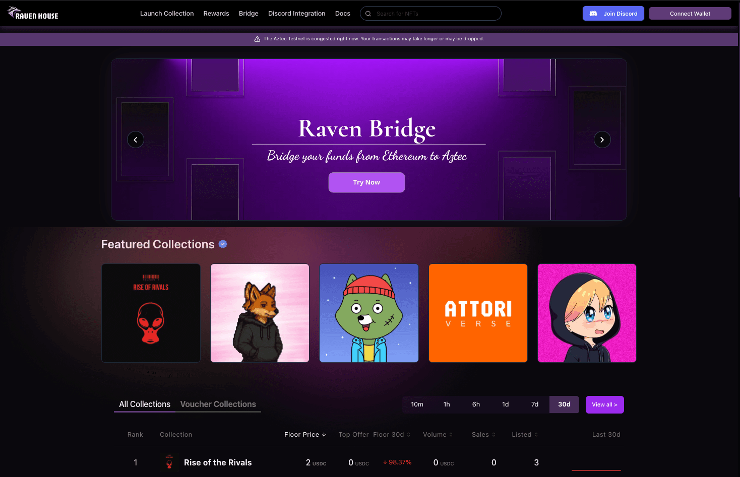 Raven House NFT Marketplace screenshot